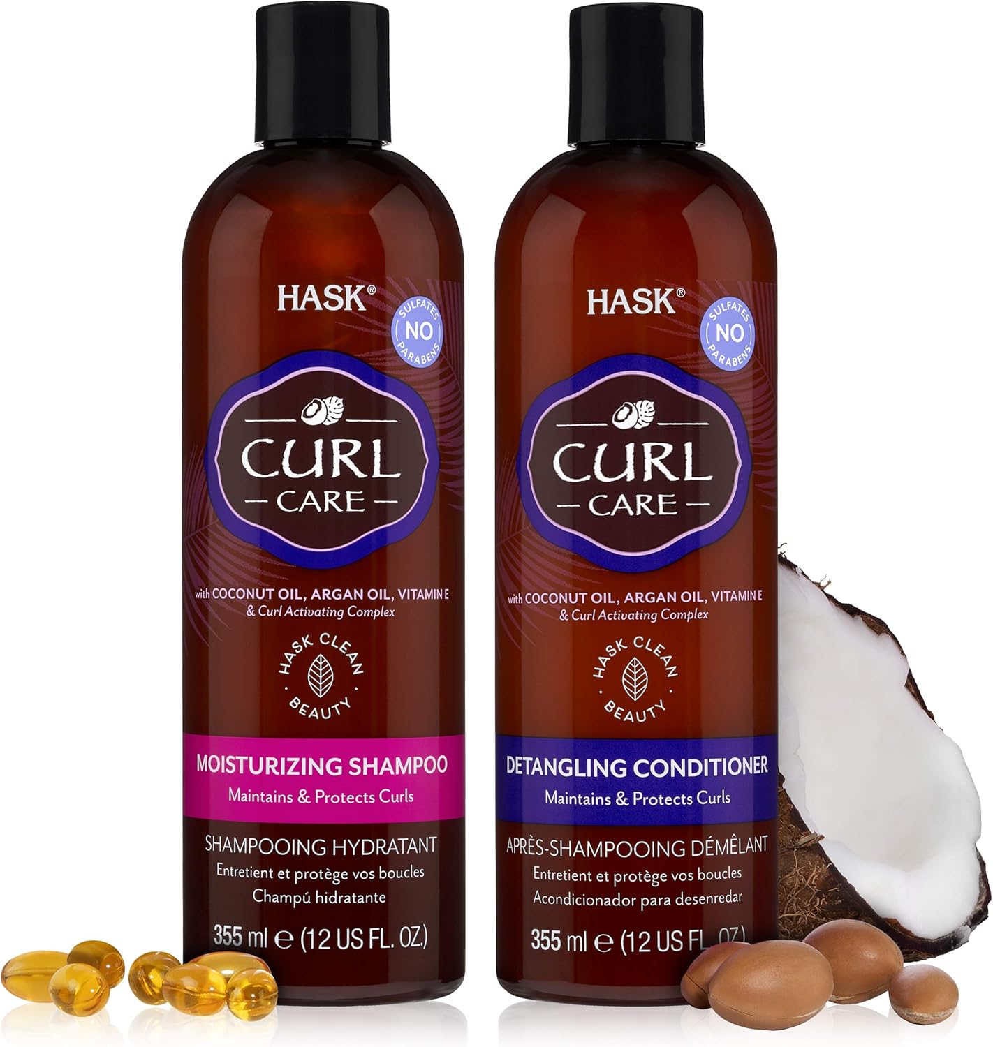 HASK CURL CARE Shampoo and Conditioner Set for all curly hair types