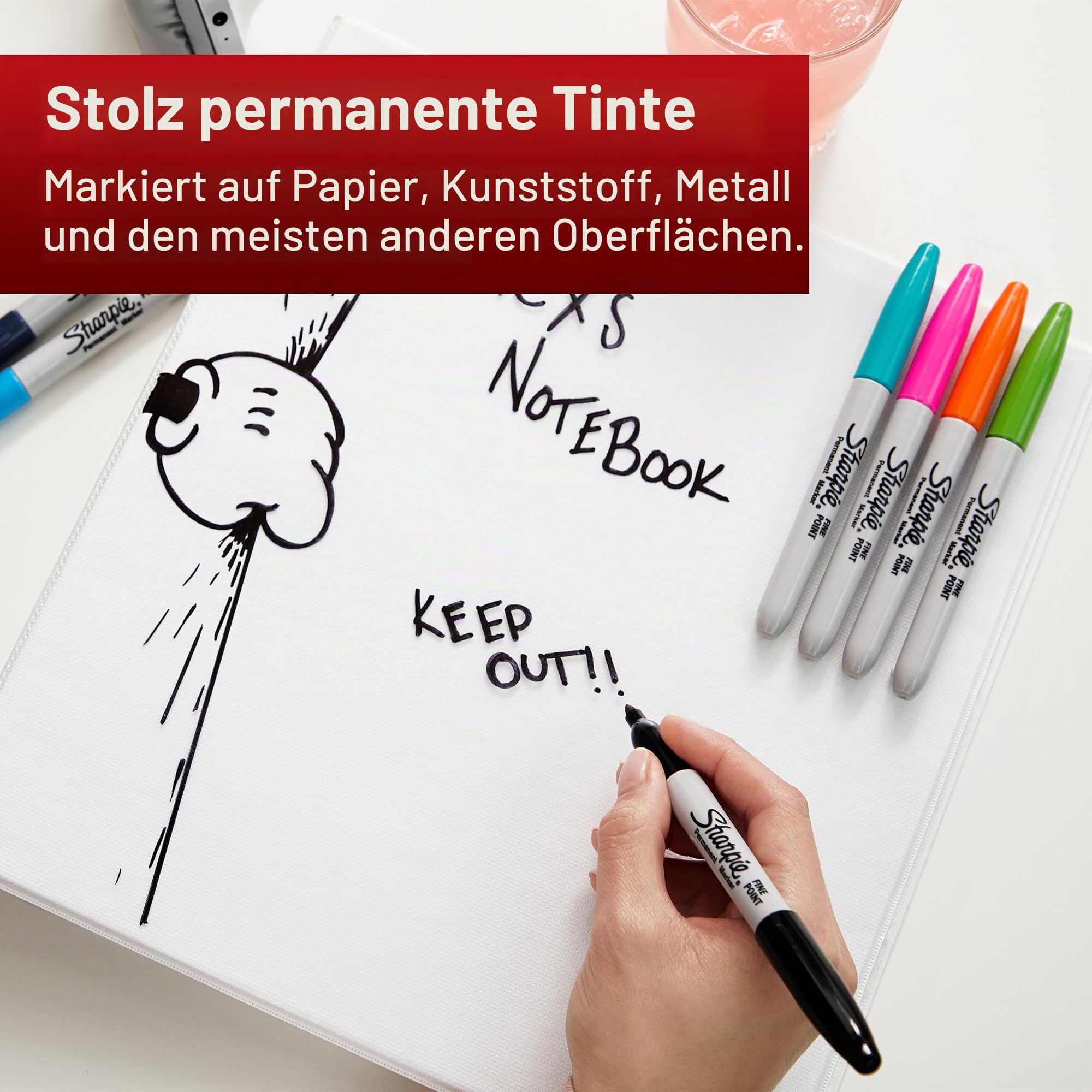 Sharpie Permanent Marker | Marker Stifte mit feinen und ultrafeinen Spitzen | exklusive Farben | 28 Stück Market Set