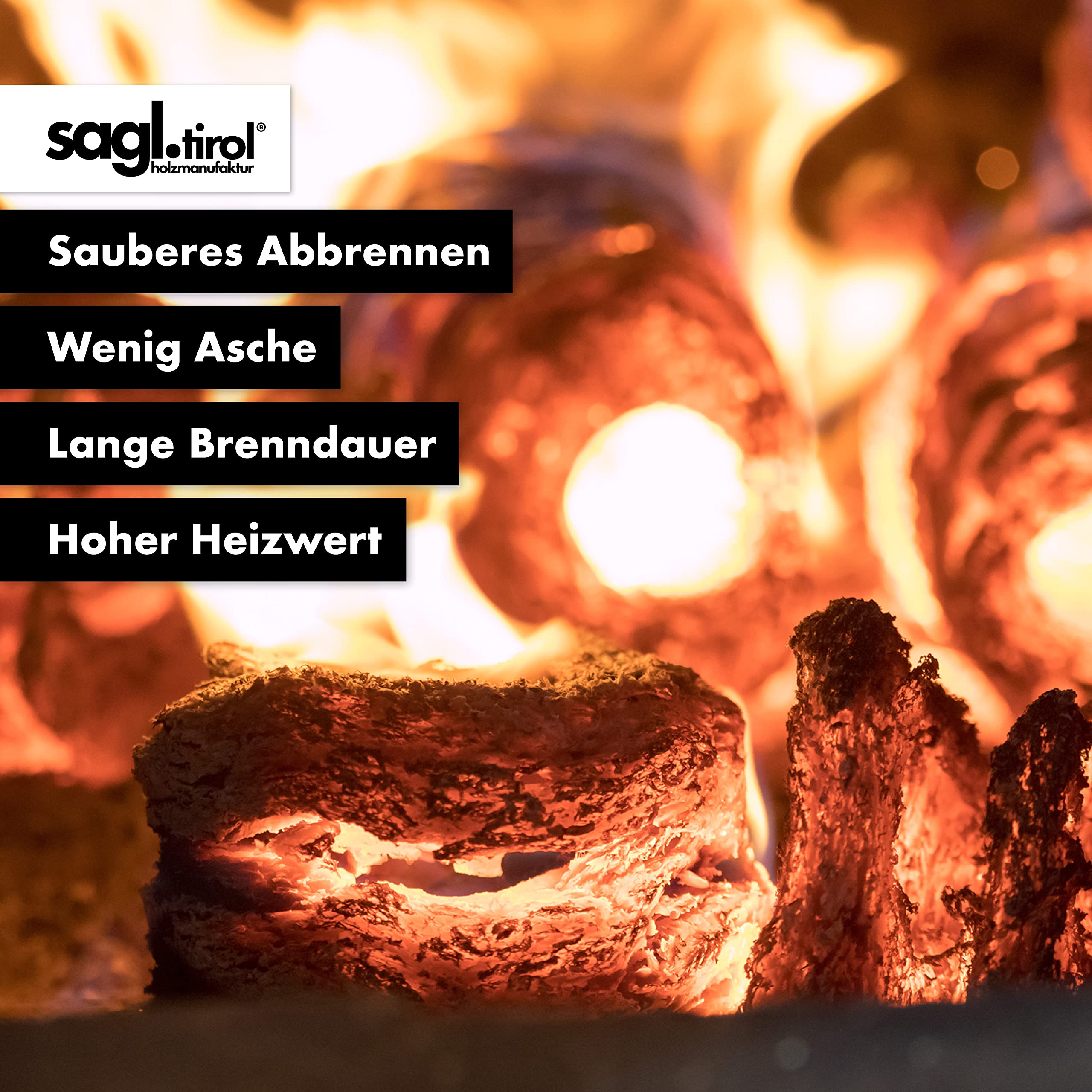 Holzbriketts aus Nadel Holz im Karton I 20 kg I Ø 7cm I 100% Nadelholz aus Österreich Regional und Ökologisch Hergestellt I Natürliches Brikett mit hohem Heizwert I Ohne Bindemittelzusätze