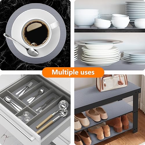 Miniatura 5 de Revestimientos para armarios de cocina, revestimiento de cajones no adhesivo, material EVA, impermeable, lavable, revestimiento para refrigerador