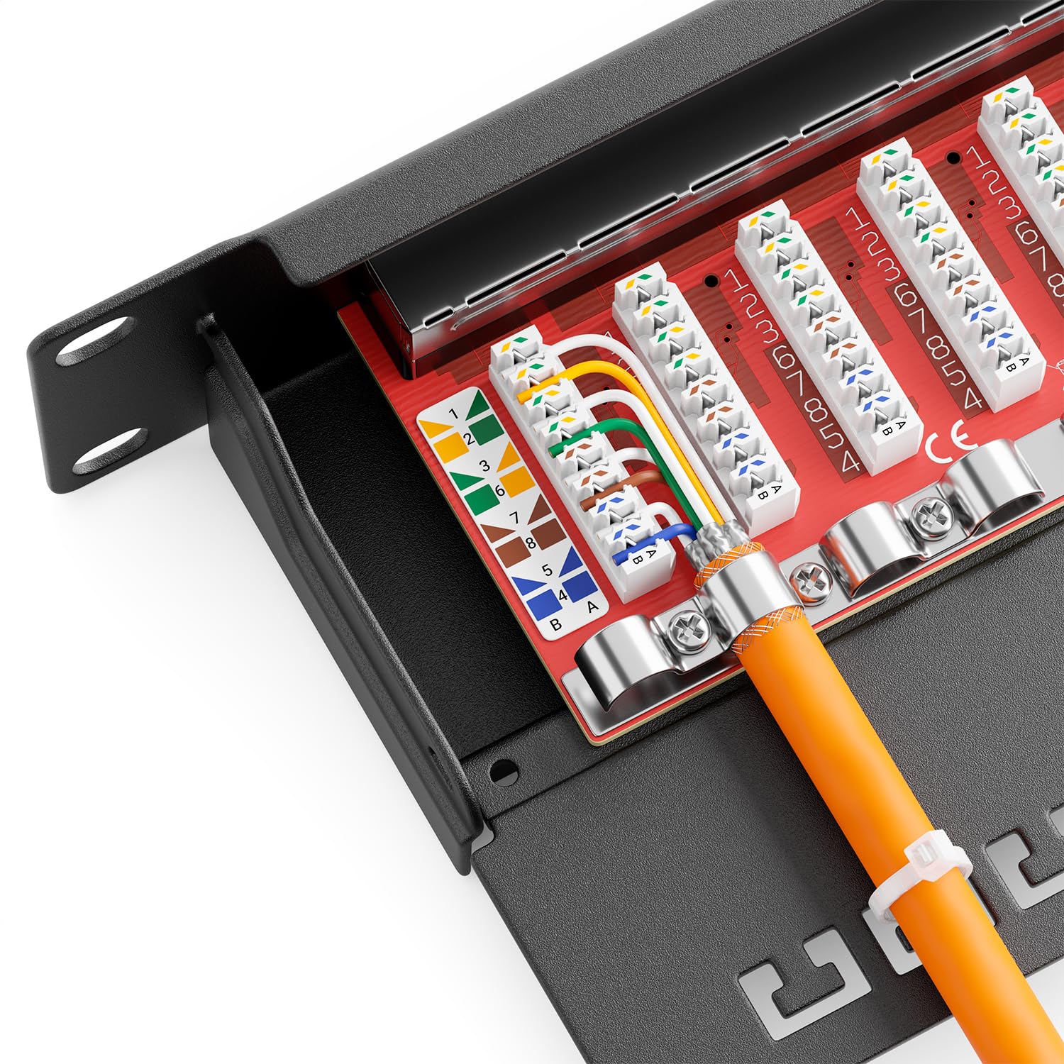 Pannello Patch Cat6a Cat 6 Moduli Chiavestone Desktop Da Incasso - Foto 8