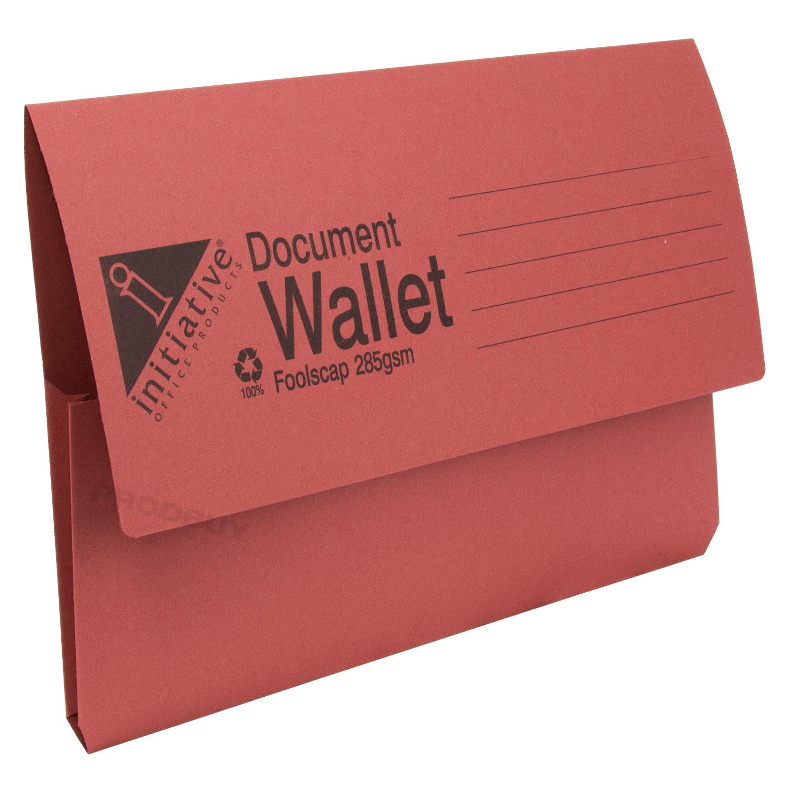 25 x 285gsm Foolscap Premium Document Wallets A4 Paper Storage Files Folders (Red) — image 1