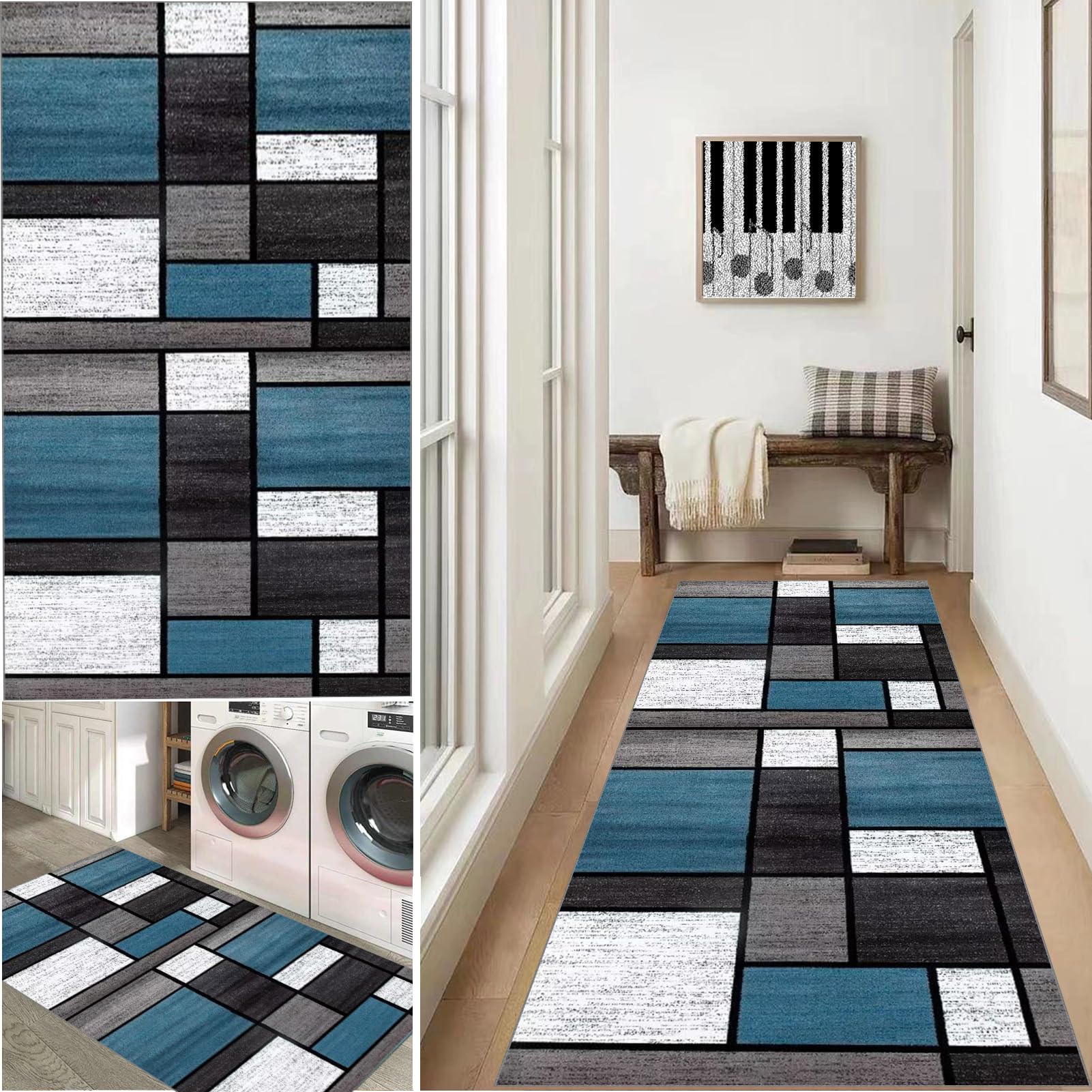 Alfombra Pasillo Larga Alfombras Cocina Antideslizante Lavables 40 x 300 cm Alfombra Entrada Absorbente Felpudo Entrada Alfombra Comedor Pasillo Baño Dormitorio Salón Alfombras Para Pasillos Largos