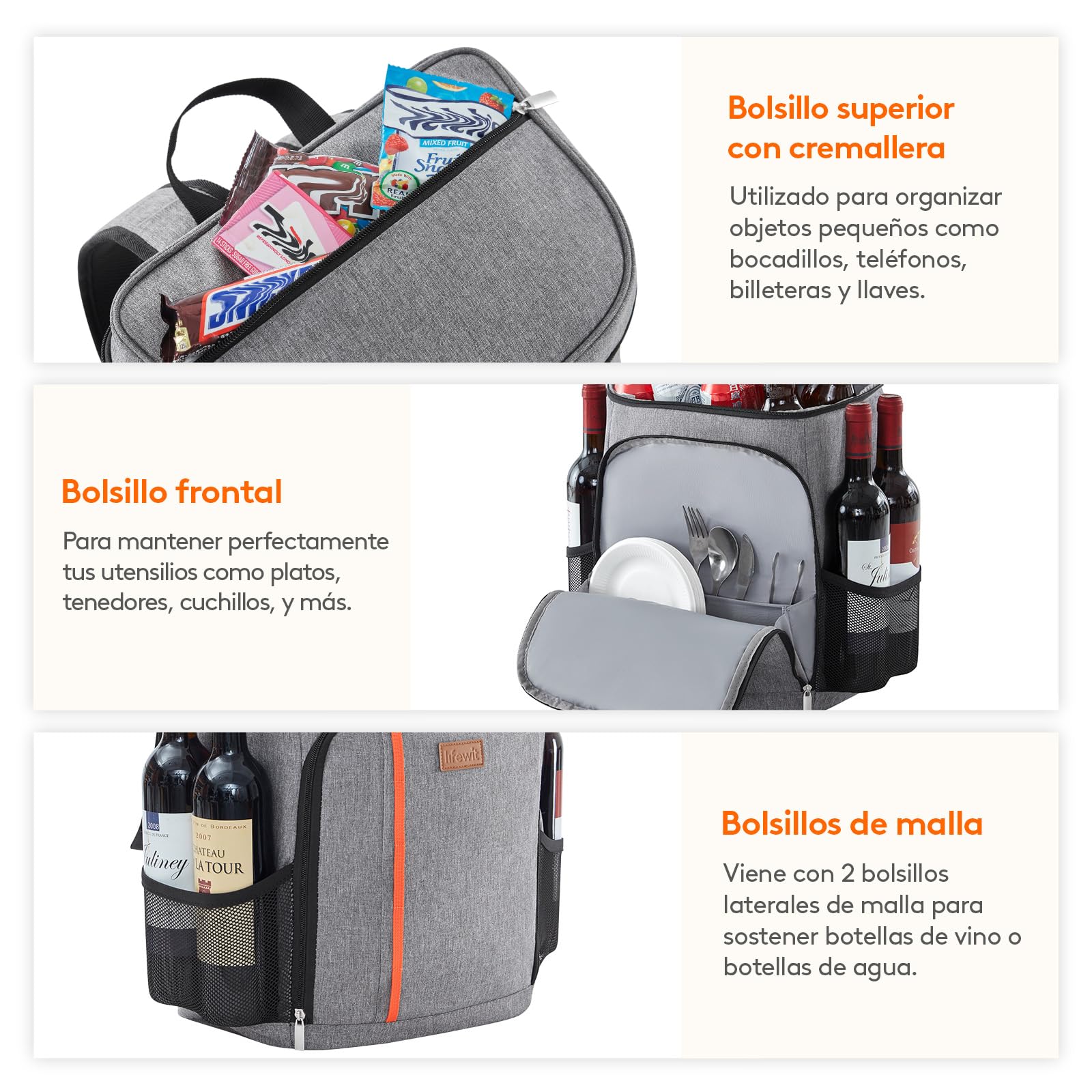 Lifewit Mochila Nevera, Mochila Isotérmica Resistente al Agua, Ligera y Hermética, Bolsa Neveras Estanca para Hombre, Mujer, Adulto, Trabajo, Picnic, Playa, Camping, Viajes
