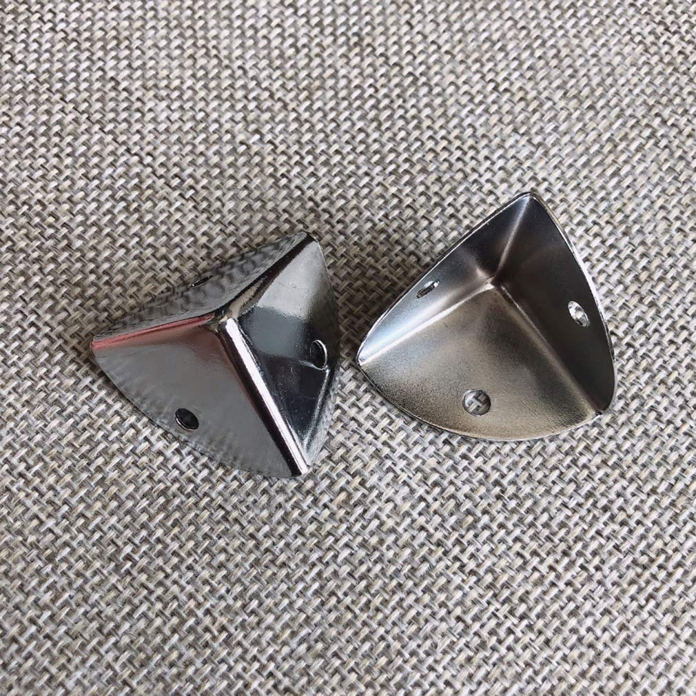 Set di 8 protezioni angolari per mobili in ferro metallico e audio, a tre lati, in alluminio