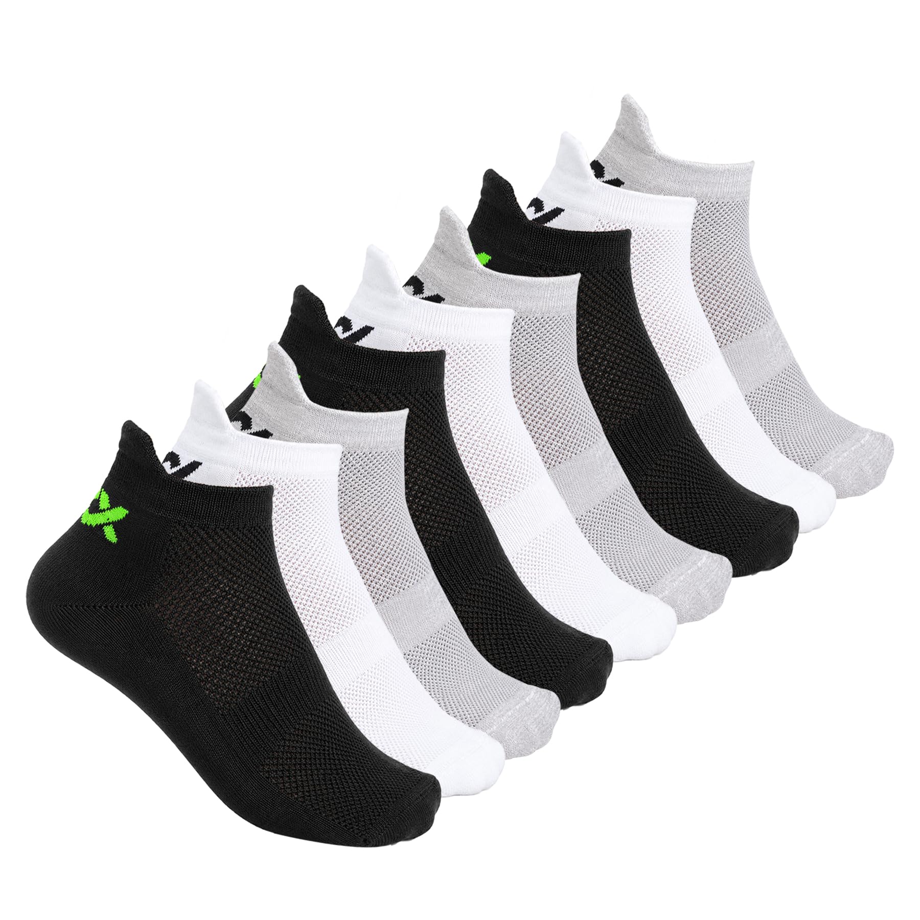 xjarvis XJARVIS® RIO Unisex Ankle Socks for Men & Women – Breathable & Odor-Free Cotton Socks for Gym, Running, Walking, Cycling, Daily & Office Wear – Free Size (Black, White, Grey)-picture-11