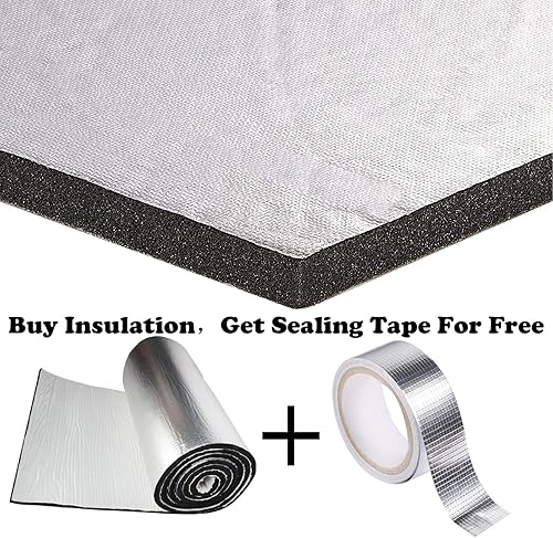 Miniatura 6 de Alfombrilla de amortiguación de sonido, protector térmico de 32 x 55 x 0.62 pulgadas de grosor, autoadhesivo, espuma aislante automotriz,