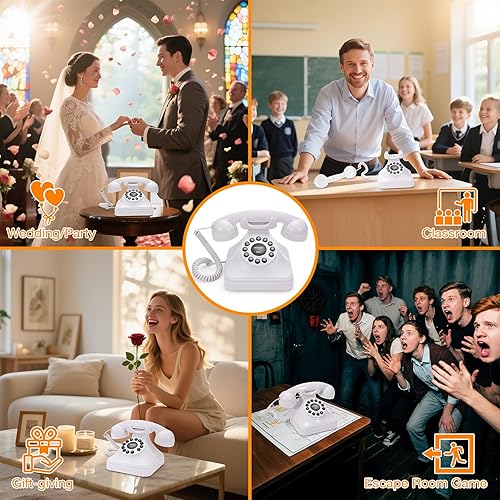 Miniatura 2 de Libro de invitados con audio para teléfono de boda, graba mensajes de voz, libro de invitados retro para boda o fiesta de cumpleaños, correo de voz,