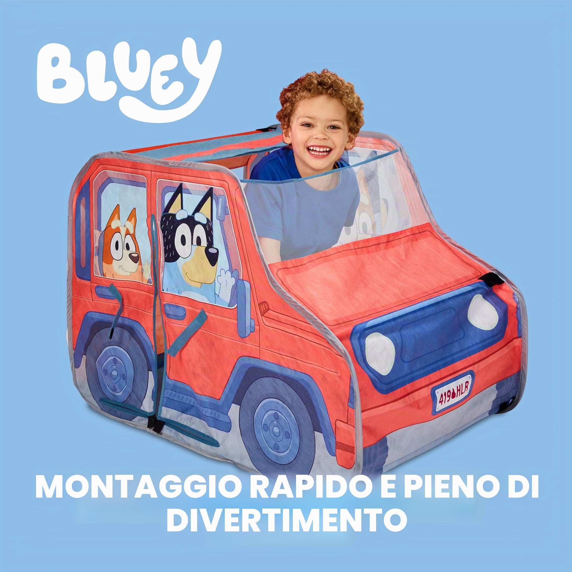 Bluey Heeler 13181 - Tenda da gioco pop-up 4WD Family