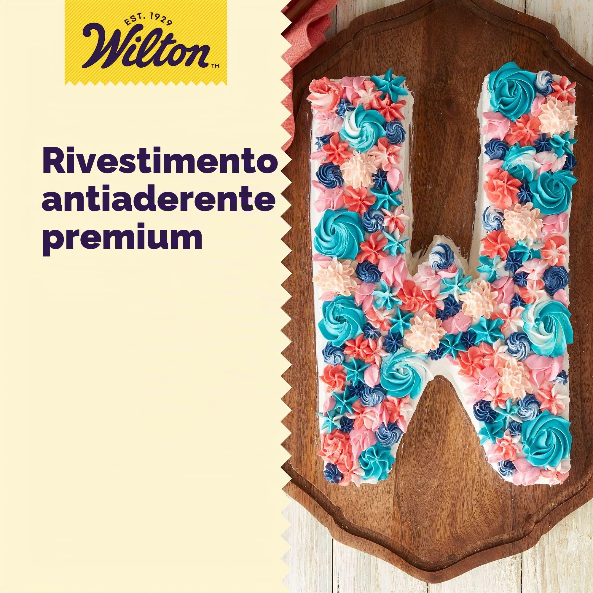 Wilton 0261853 Set Teglia Componibile Lettere e Numeri, Acciaio, Nero, 38 x 23 x 5 cm