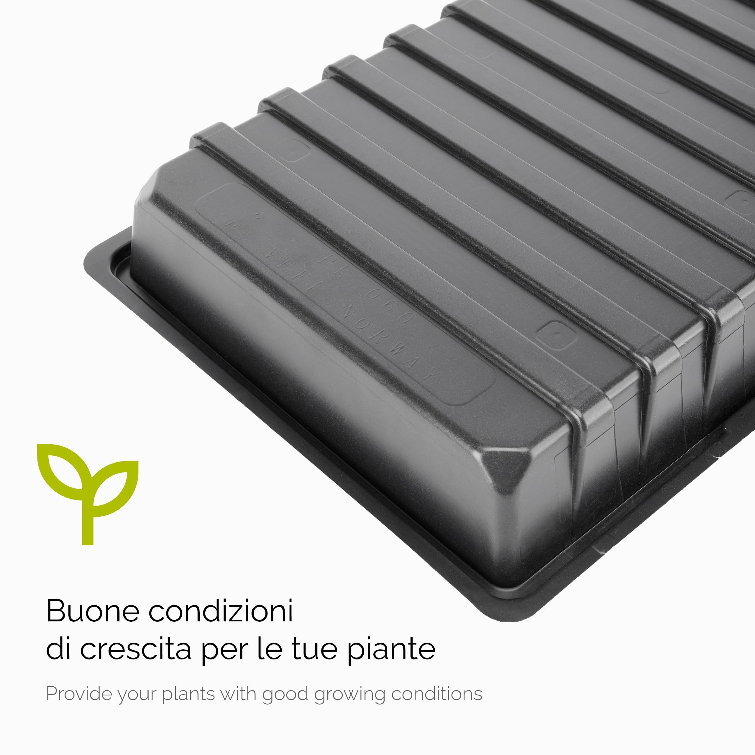 Garronda Vassoi Semenzaio Germinazione Vassoio di Coltivazione Vassoio per Piante Serra Piastra di Coltivazione Vassoio di Germinazione GD-0065 (60x30 cm; Nero; 1 Pezzo)