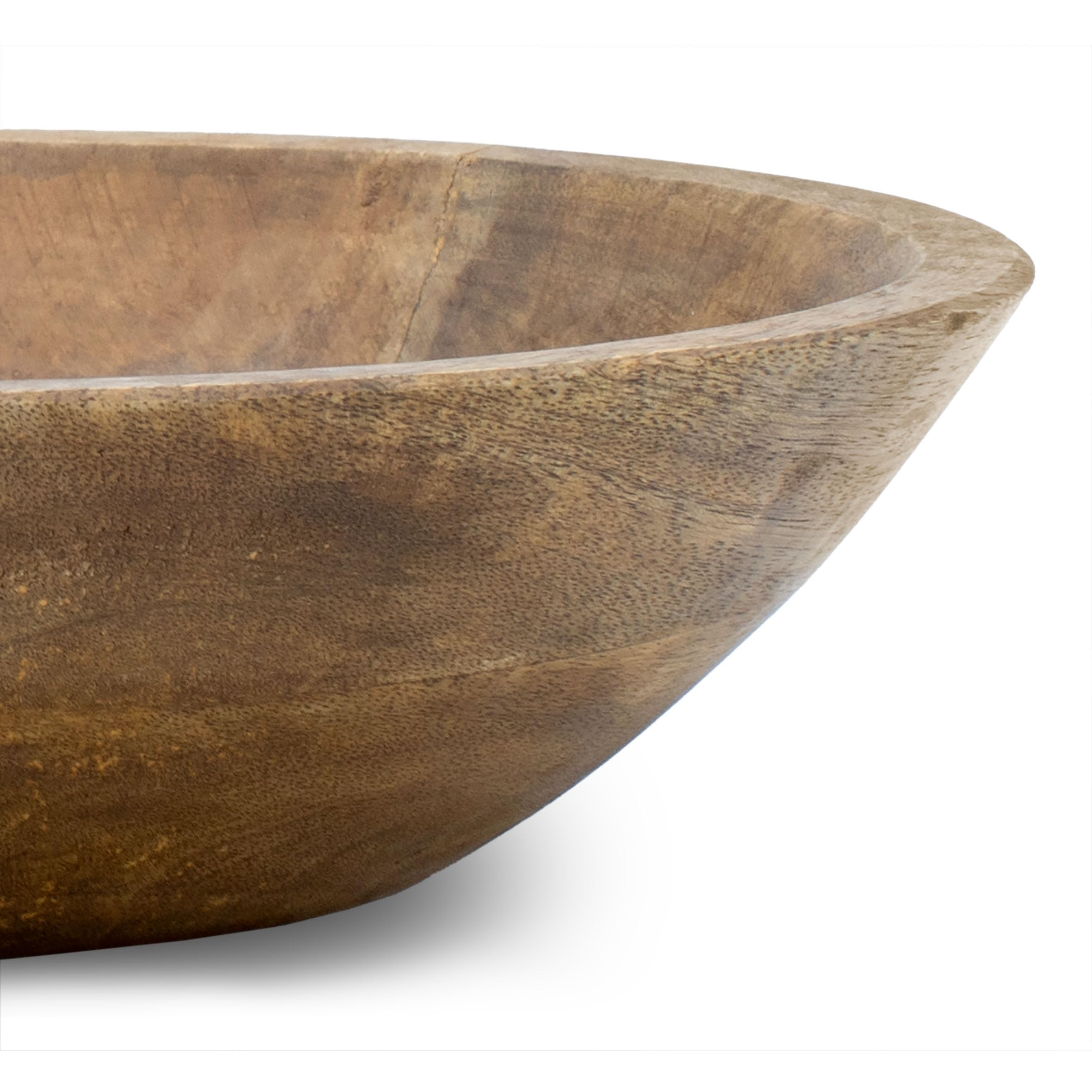 Spetebo Mango - Ciotola rotonda per alimenti, Ø 30 cm, in legno naturale, ciotola da portata, decorazione da tavolo, per piccoli oggetti