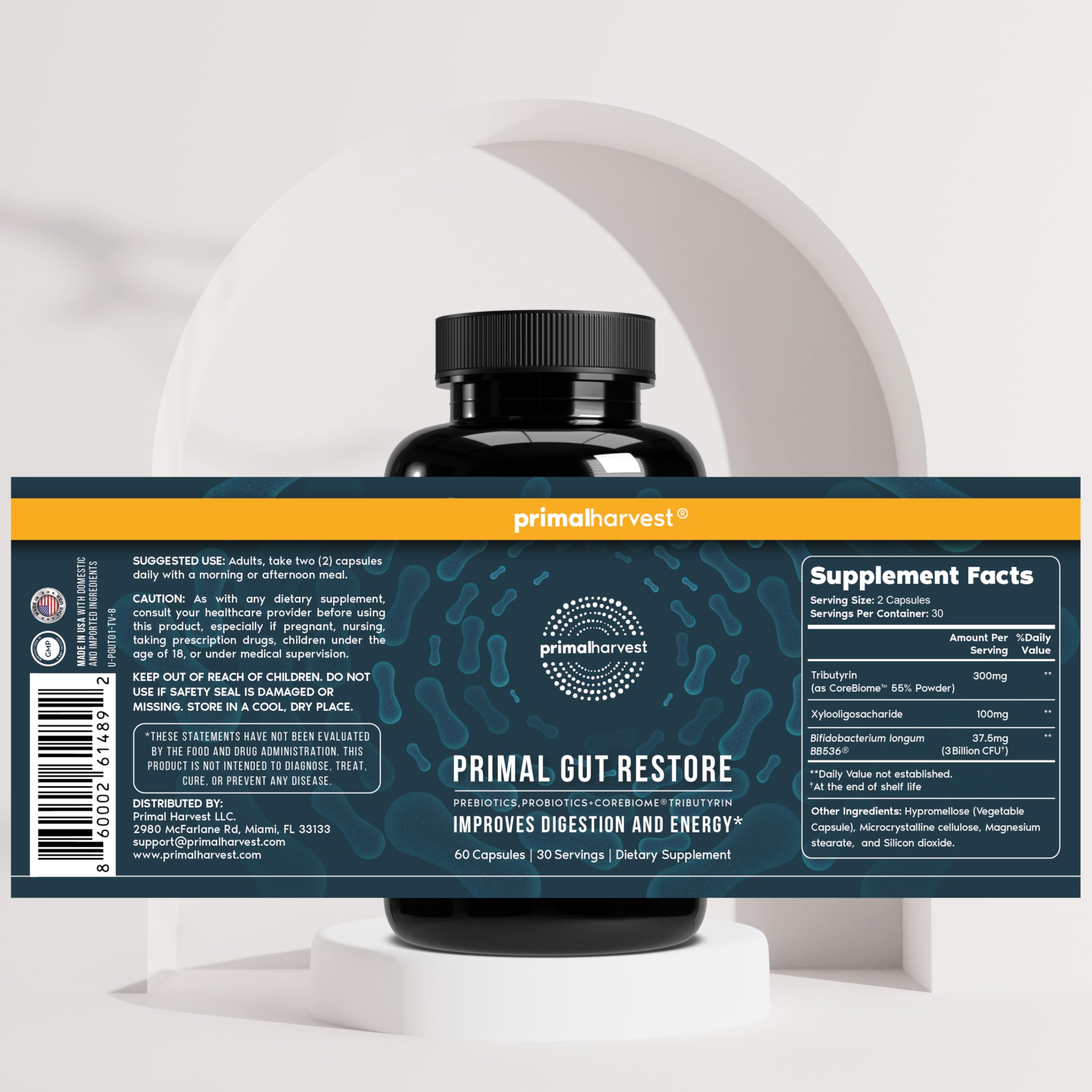 Primal Harvest Gut Restore - Daily Supplement, Gluten & Dairy Free, Vegan — Amazon image 5