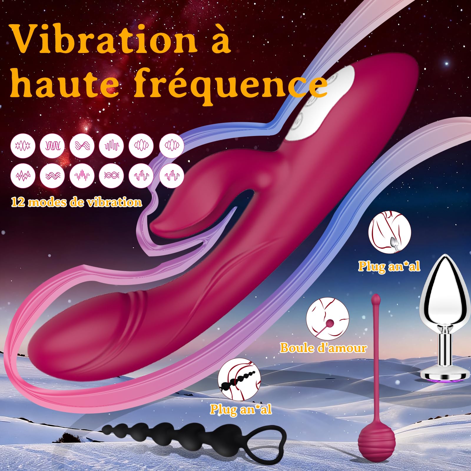HBABY Coffret cadeau Saint-Valentin Coffret cadeau d'anniversaire sensuel Coffret découverte de 24 jouets pour adultes Collection Surprise intime Conçu pour les couples, les hommes et les femmes