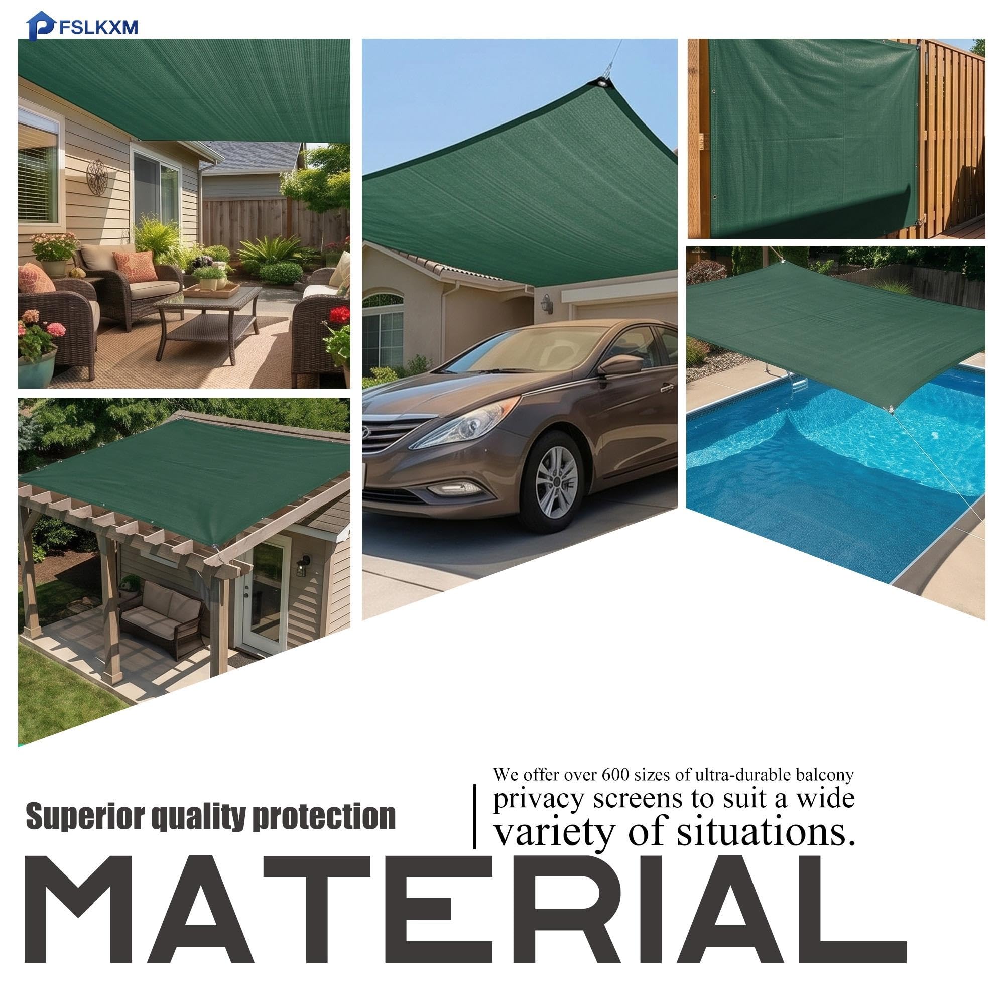 Verde Frangivista Balcone Ringhiera 170x300cm Facile da Installare Copri Ringhiera Frangivento Protezione UV Antistrappo Hdpe con Occhielli e Fascetta per Giardino, Terrazza