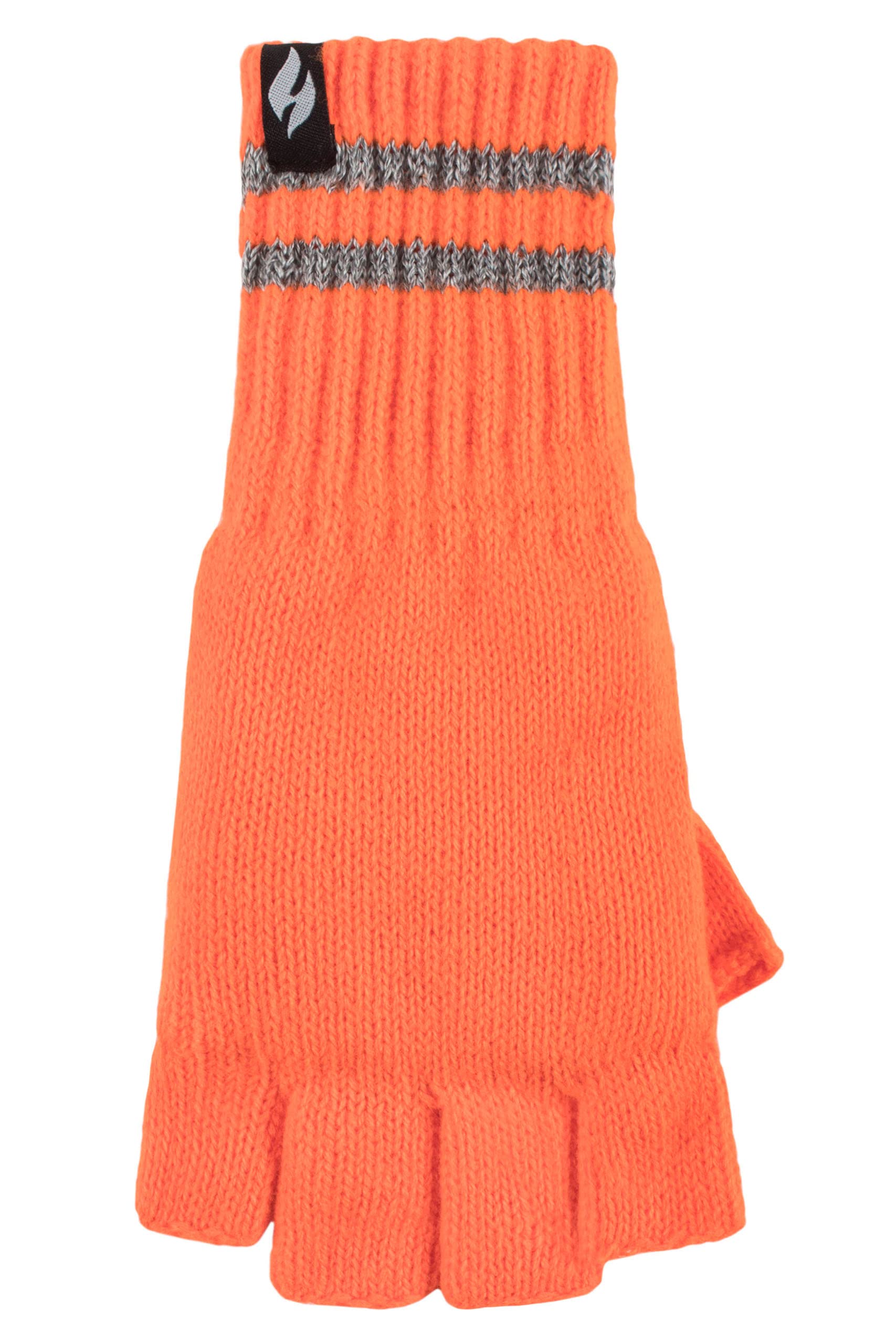 HEAT HOLDERS SOCKSHOP Workforce Mens 3.2 TOG Fingerless Gloves Pack of 1 Bright Orange One Size