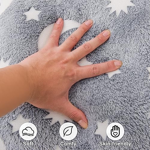 Miniatura 4 de A Nice Night Linda almohada de lectura de felpa de unicornio verde que brilla en la oscuridad, respaldo de cuña para niños con apoyabrazos para la