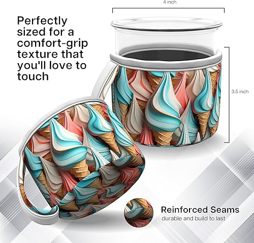 Miniatura 2 de Funda de neopreno para pintas de crema ninja  Aislador térmico acogedor  Neopreno de alta densidad mantiene el helado frío durante más tiempo