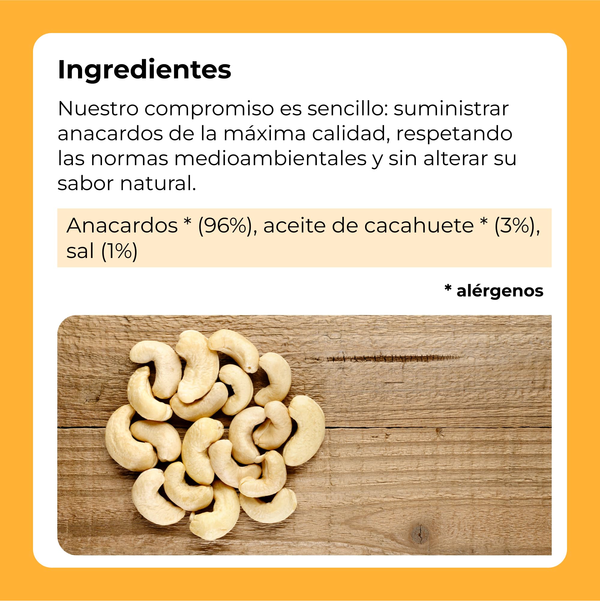 Anacardos Salados Enteros | 1 Kg de Piezas de Frutos Secos de Origen 100% Natural | Nuez Sin Cáscara | Anacardium Occidentale | Tostados | Cashews nuts | Dieta vegana y vegetariana