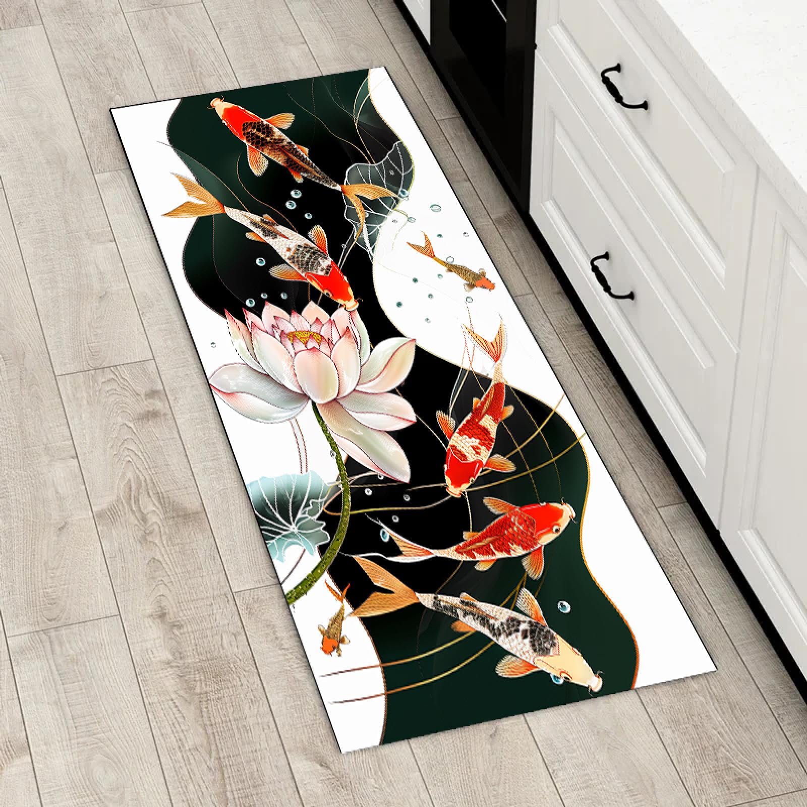 Tapis carpe koï grand format pour sublimer la décoration de votre salon