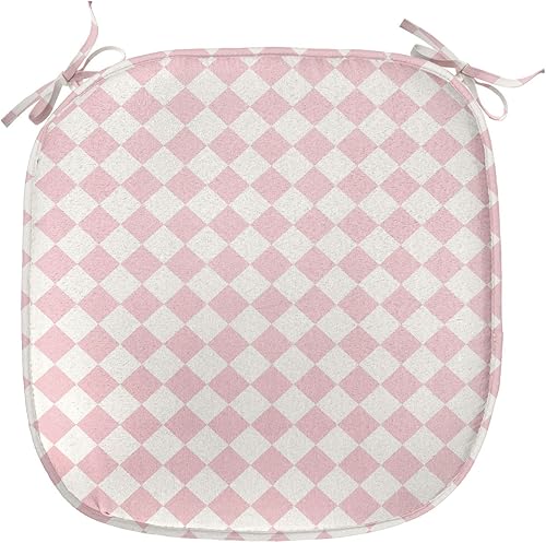 Vista 22 de Lunarable Orient - Cojín de asiento para silla, curlicues florales orientales con elementos artísticos venecianos, hojas de follaje, damasco a