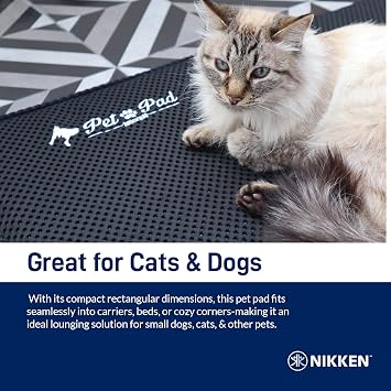 Nikken - Kenko Pet Pad - Small - 1290 | Magnetic Technology, Removable Washable Cover, Breathable Fabric, Tourmaline Fibers, Lightweight Pet Sleeping Pad