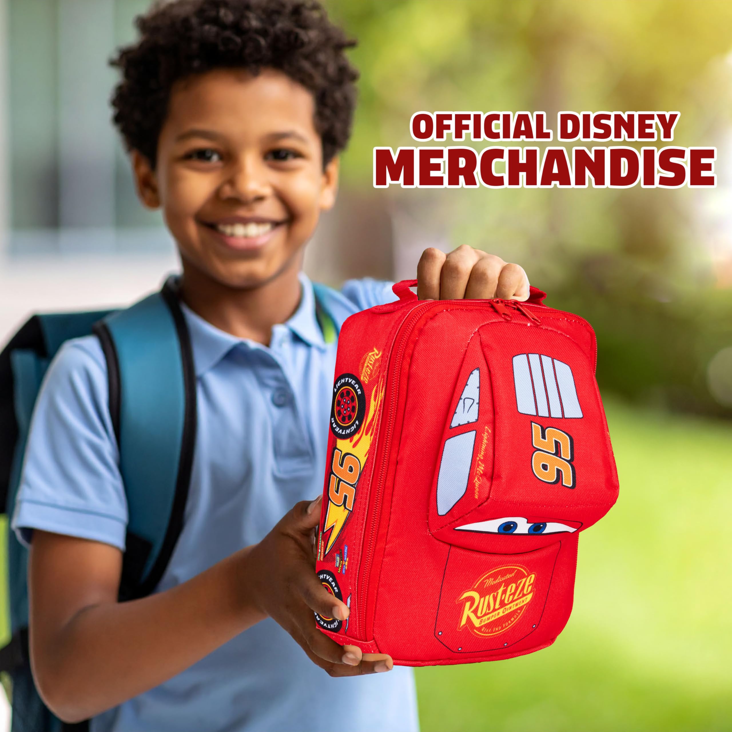 Disney Cars Borsa Porta Pranzo Bambini Borsetta Termica Pranzo Lightning McQueen Snacks Portamerenda Scuola Vacanza Picnic Regalo Bambino