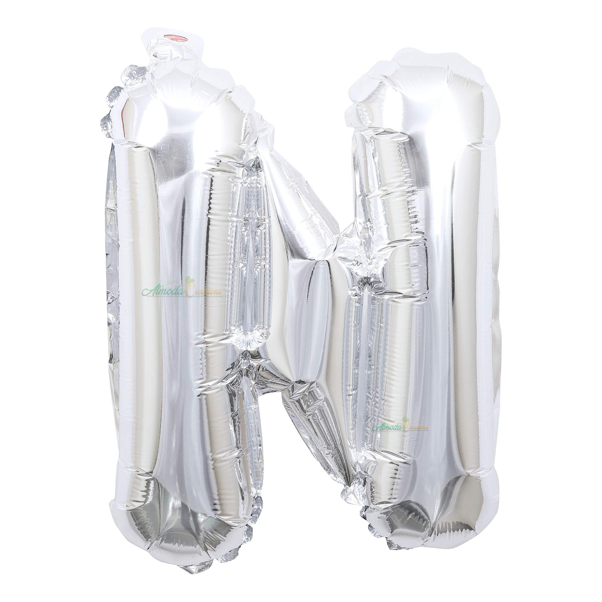 Almoda Creations16 inch Foil Alphabets & Numbers for Party Decoration (Silver "N" Letter)