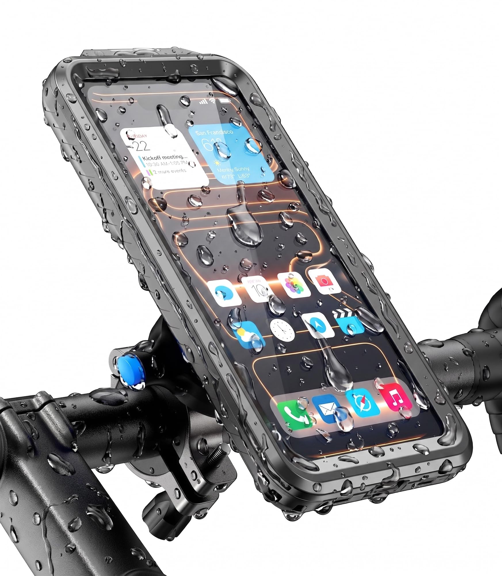 Cozycase 1s 1-Clic Antifurto Impermeabile Porta Telefono Bici Moto, Piccola | Supporto Cover Cell Universale Per iPhone 17 16 15 14 13 12 Mini Pro 16e 17e XR Samsung Galaxy S26 S25 S24 S23 S22 S21 Plus