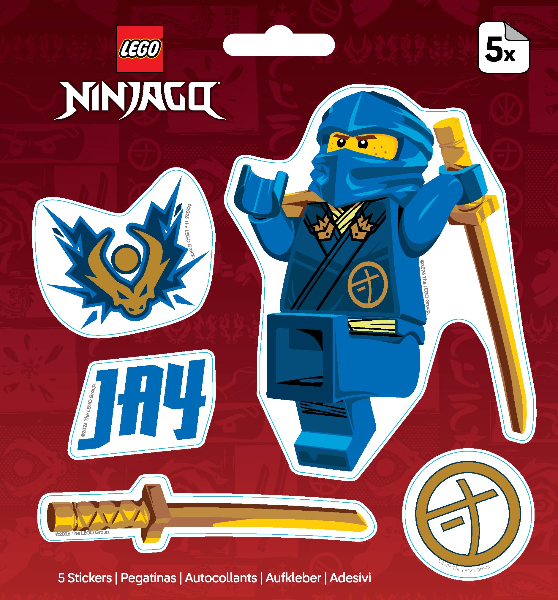 LEGO Ninjago Die Cut PET Sticker - Jay (53850)