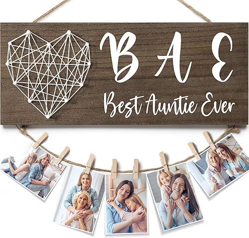 Regalos para tía, regalos de Navidad para tía de sobrina, sobrino, tía, marco de fotos para la mejor tía del mundo, regalos de Navidad, regalos de