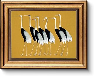 HUARCEY Gold Framed Vintage Wall Art for Living Room, Animals Painting P...