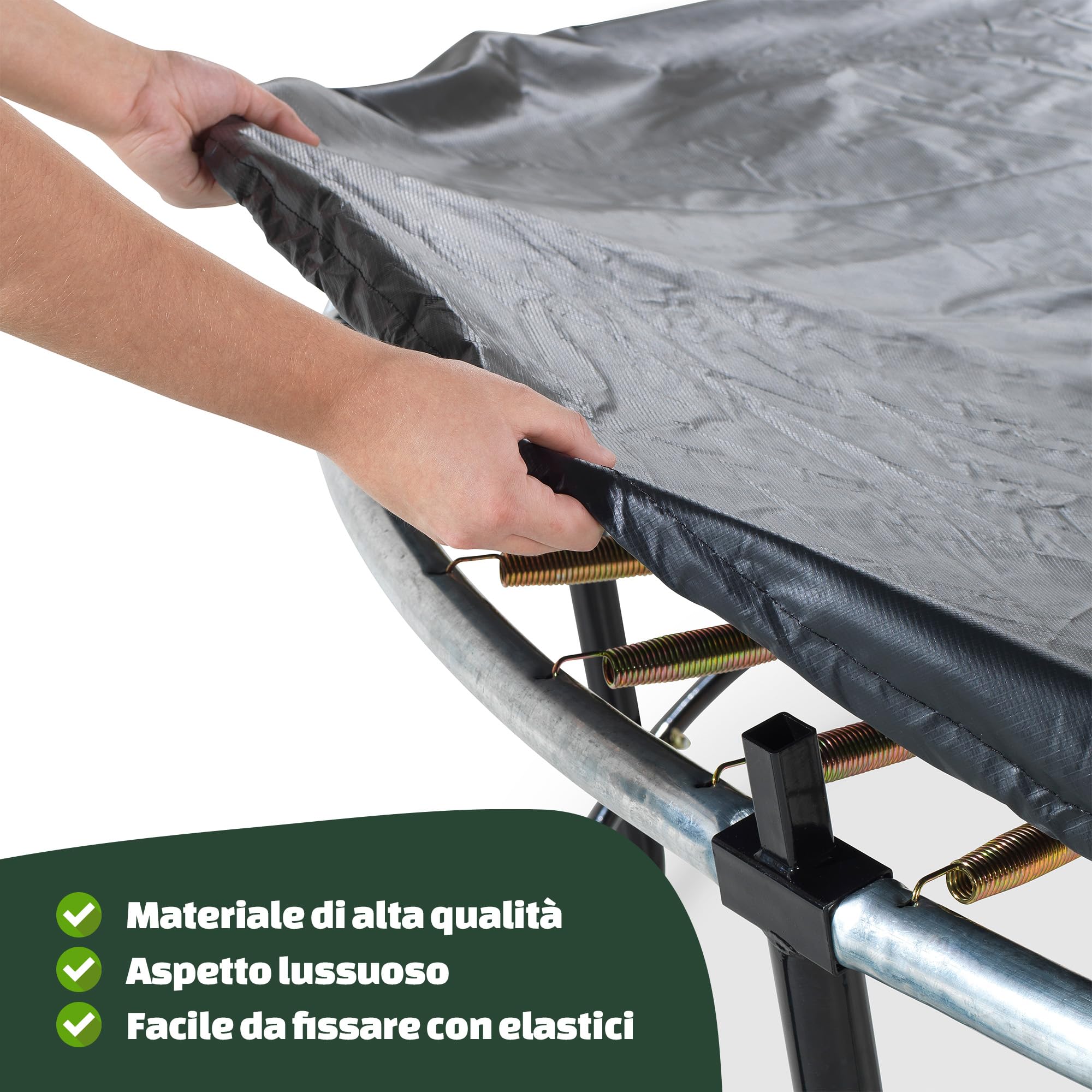 Exit Copertura Premium per Trampolino Toys - Protegge da Meteo e Sporcizia - Materiale di Alta qualità - Telo di Copertura per Trampolini Rotondi - Impermeabile - ø427cm