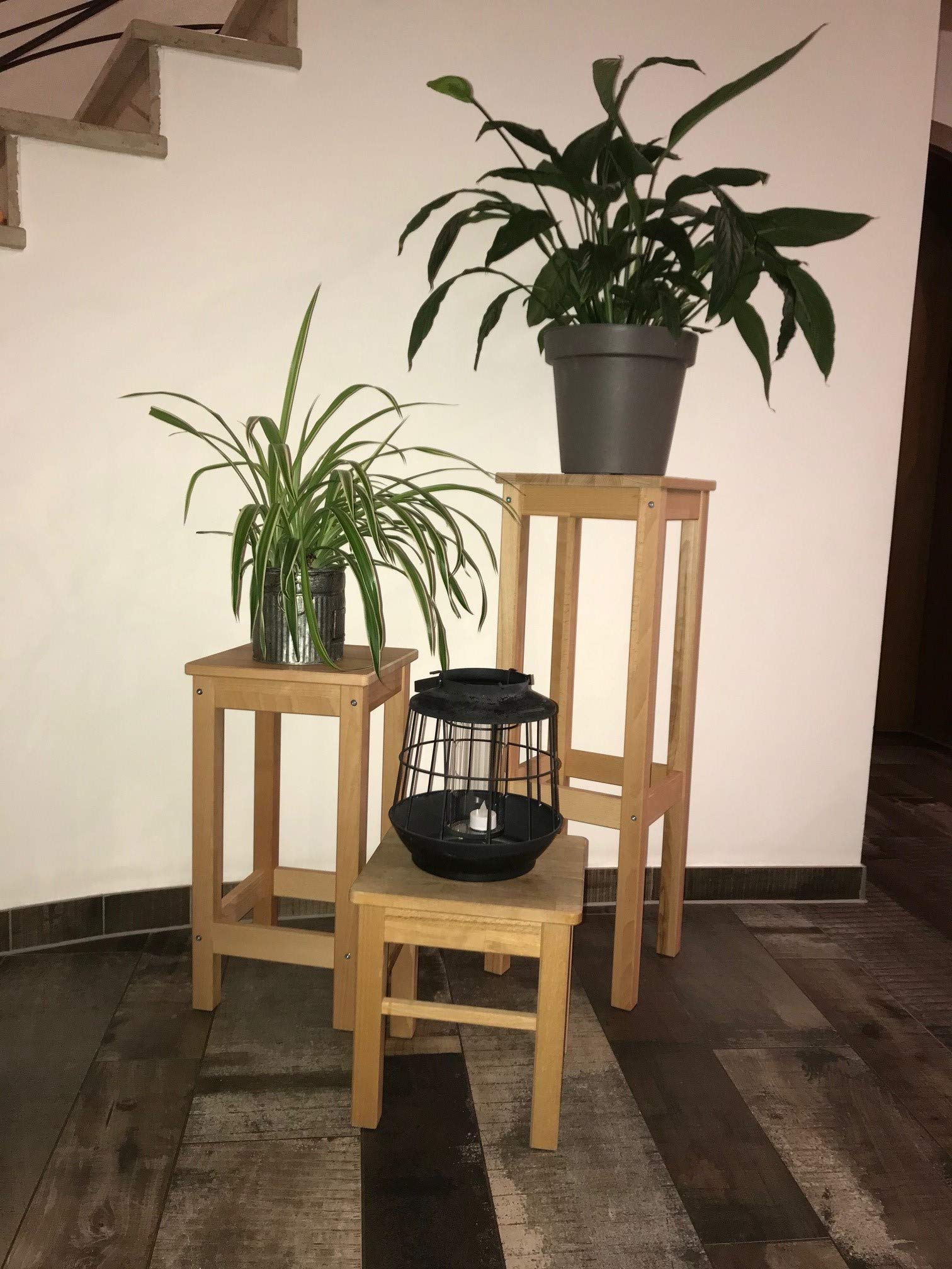 Blumenhocker Hocker Beistelltisch kernbuche massiv Holz 55 cm Küche, Haushalt & Wohnen