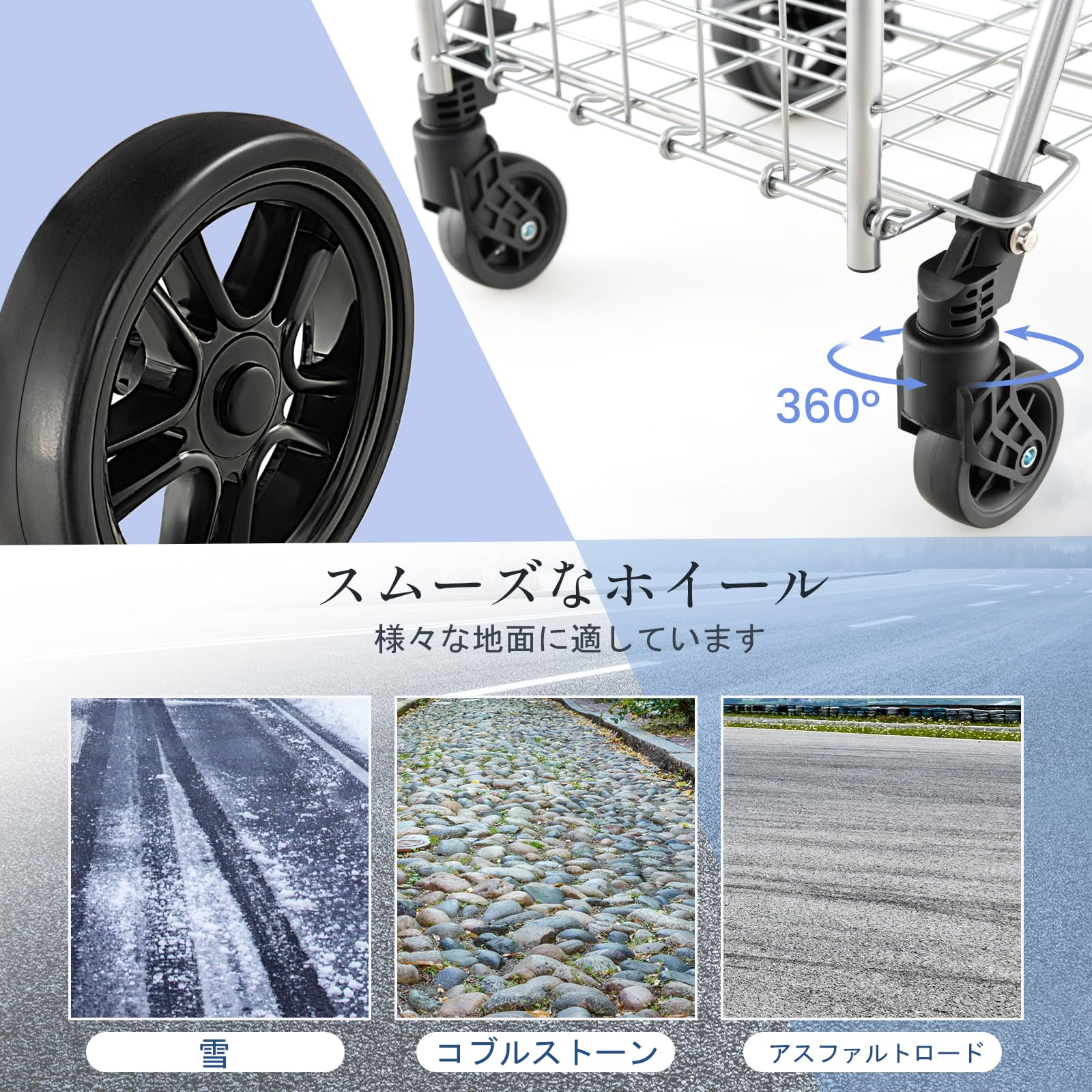 Amazon｜GIANTEX ショッピングカート 折り畳み 4輪 耐荷重20kg