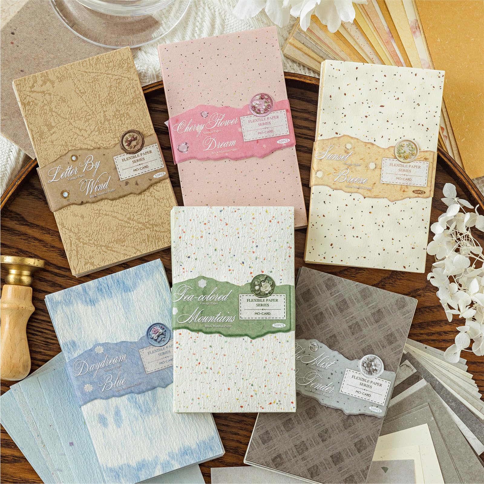 300 szt. papieru do scrapbookingu, teksturowane i drukowane, różne zestawy, specjalne karty, papier, mieszany, do scrapbookingu, dziennika, dziennika, planera, kolaży, 10 x 6 cm, 300 szt