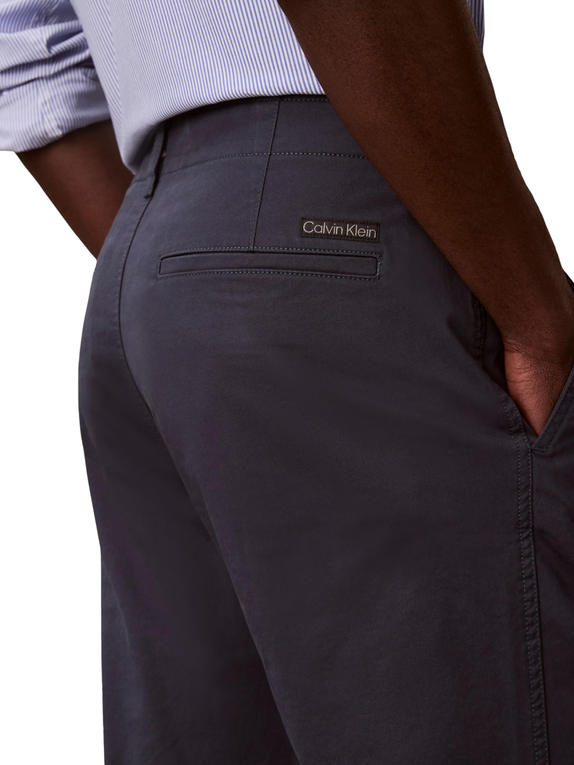 Calvin Klein Slim Comfort Cotton Chino Pant Lv04rf618g - Nieformalne spodnie Mężczyźni
