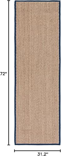 Miniatura 101 de Safavieh Colección de fibra natural NF115P - Alfombra (fibra natural), color gris, Fibras naturales beige, (Natural/Beige),Natural/Negro,Natural