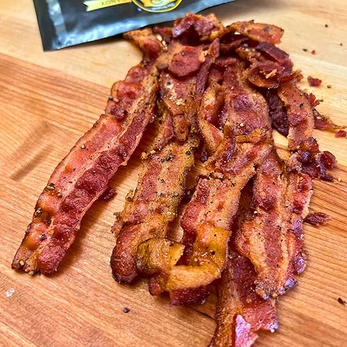 Miniatura 2 de Paquete variado de cecina de tocino  Cecina de tocino ahumada, sriracha picante y tocino de arce  Paquete de muestreo, 6 onzas en total (juego de 3