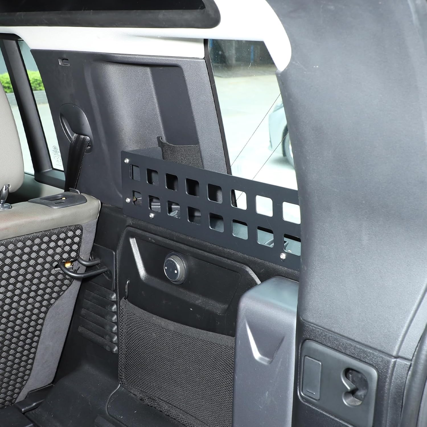 PIUGILH Trunk Rear Window Side Storage Racks Compatible with Land Rover Defender 110 2020-2025, Trunk Window Cargo Racks Organizer Molle