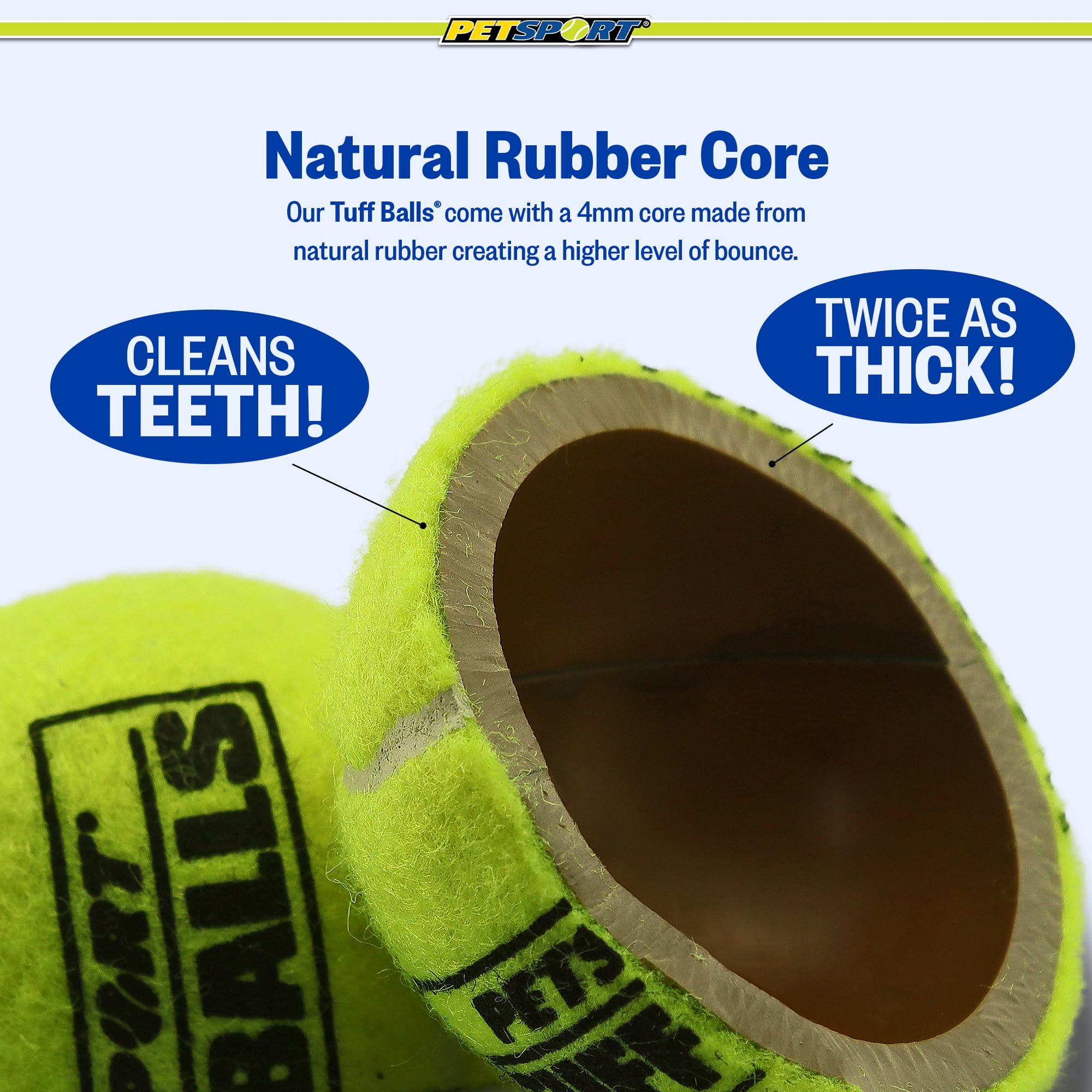 Sport Pet Tuff Boule Bulk Dog Toys Petite 4,6 cm (Lot de 6)