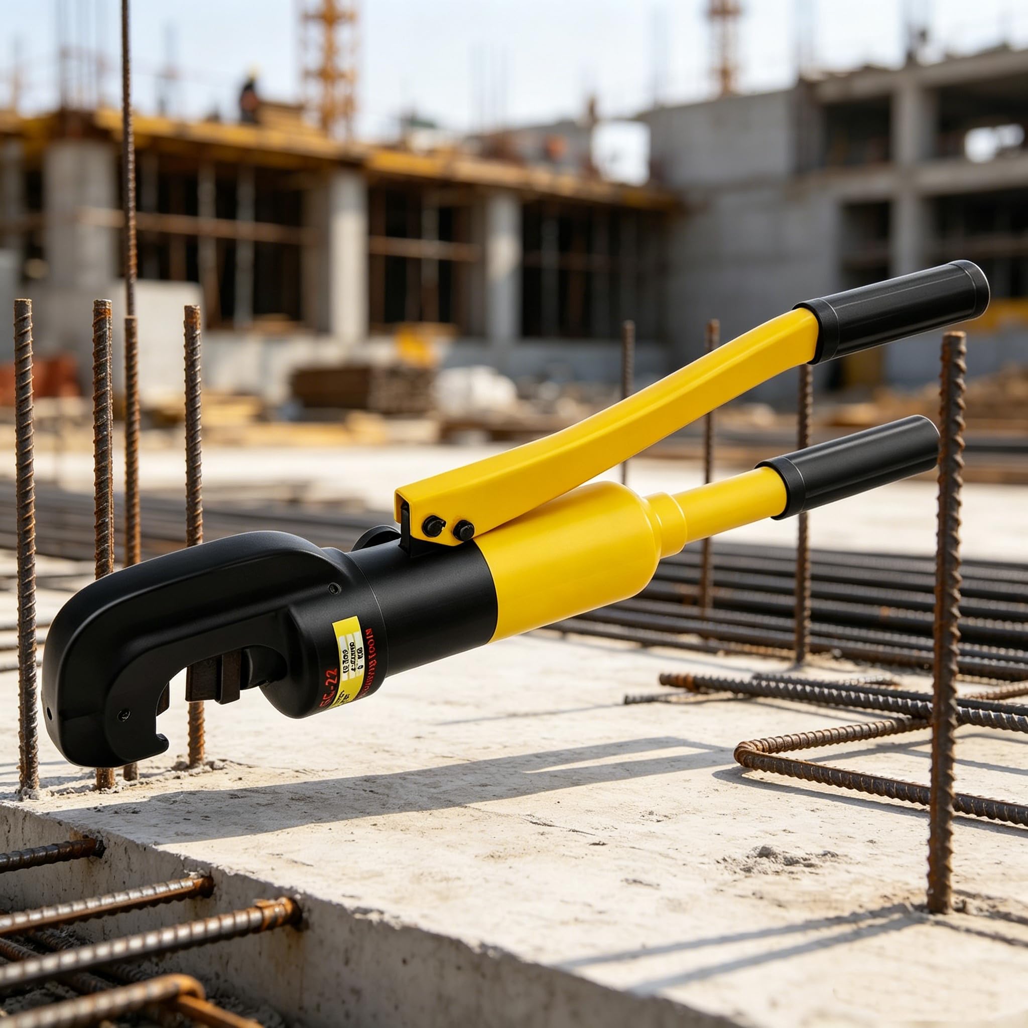 Tronchese idraulico da 13 tonnellate in ferro con testa di serraggio a forma di C, taglierina idraulica manuale, taglierina idraulica manuale portatile per acciaio da costruzione, utensile da taglio