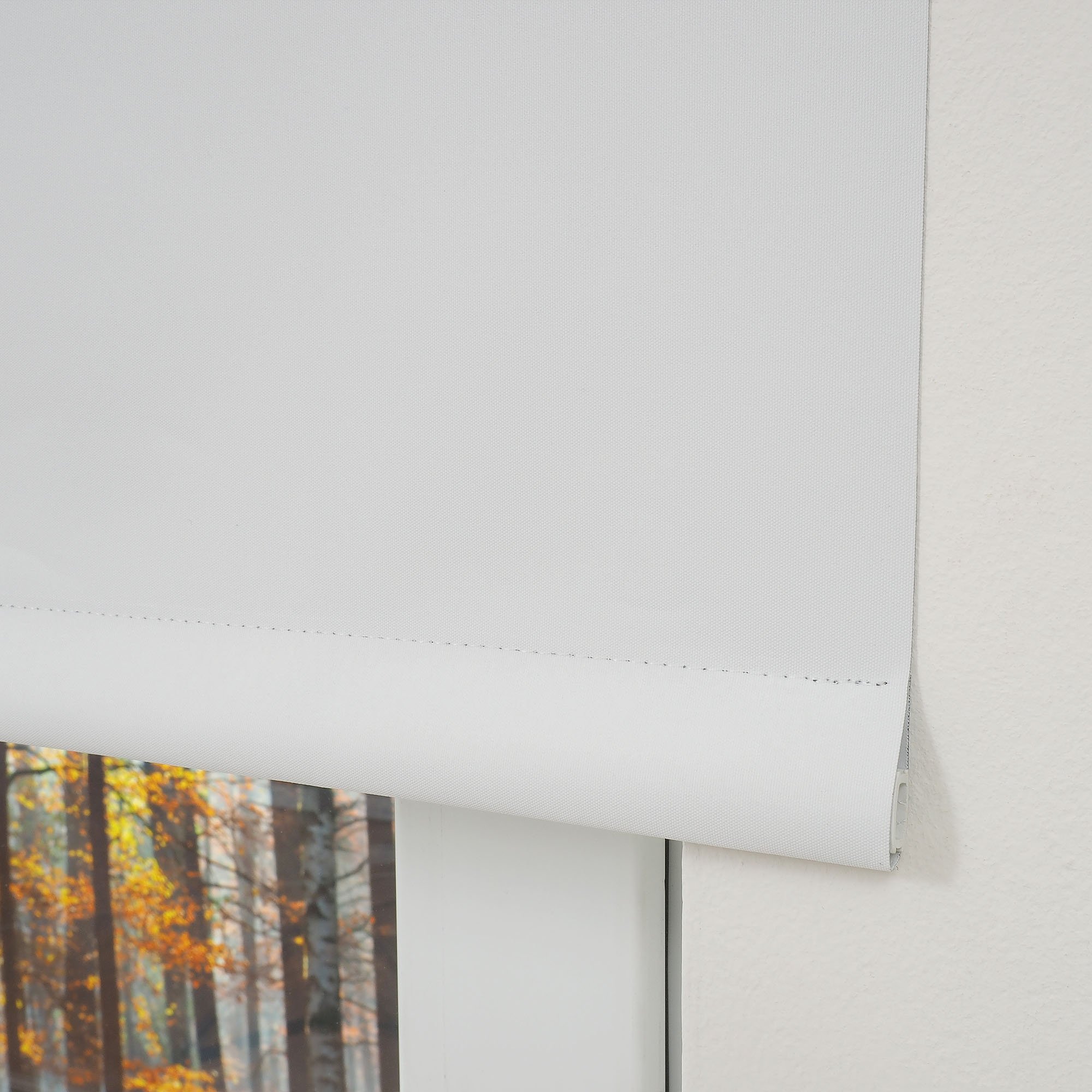 Verdunkelungsrollo Springrollo Mittelzugrollo 13 Farben klemmfix Rollo ohne Bohren Breite 62-202 cm Höhe 180 cm Fenster Vorhang blickdicht verdunkelnd klemmbar Klemmträger (102 x 180 cm / Weiß)