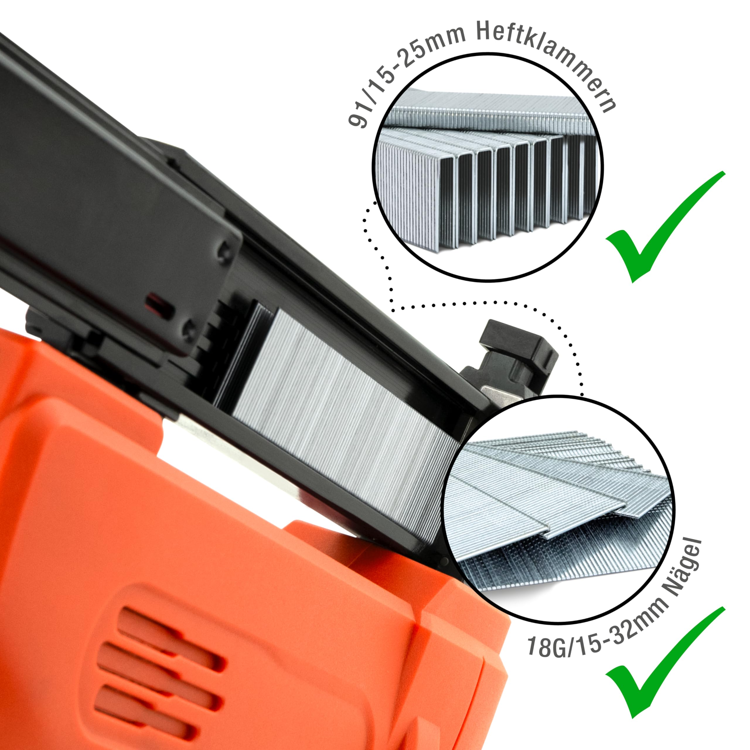Tacwise 1700 Master Nailer 191 12V Akku Heftklammerpistole Nagelpistole | Enthält 1000 Klammern und 2000 Nägel, Verwendet Typ 91 Klammern und Typ 18G Nägel