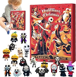 Halloween Advent Calendar | Halloween Doll Advent Calendar 2023 Contains 24 Gifts | Nightmare Before Calendar | Collectible Halloween Horror Figures 24 Days Halloween Countdown Advent Calendar