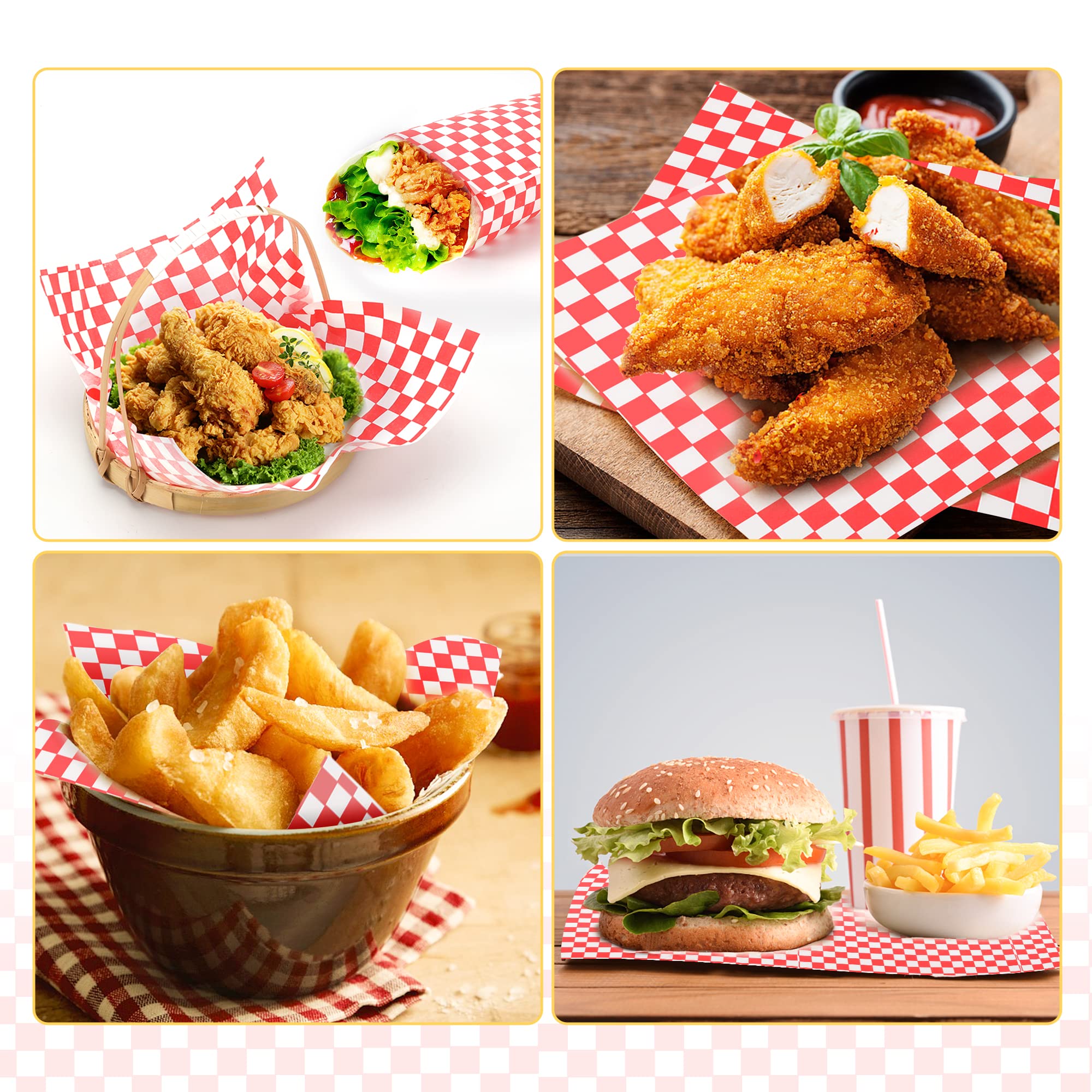 Fit Meal Prep [250 Sheets] 12x12" Deli Paper Sheets, Waterproof Sandwich Wrapping, Grease-Proof Paper For Food Basket, Picnic, Barbecue, Restaurants, Burgers, Fries - View #8
