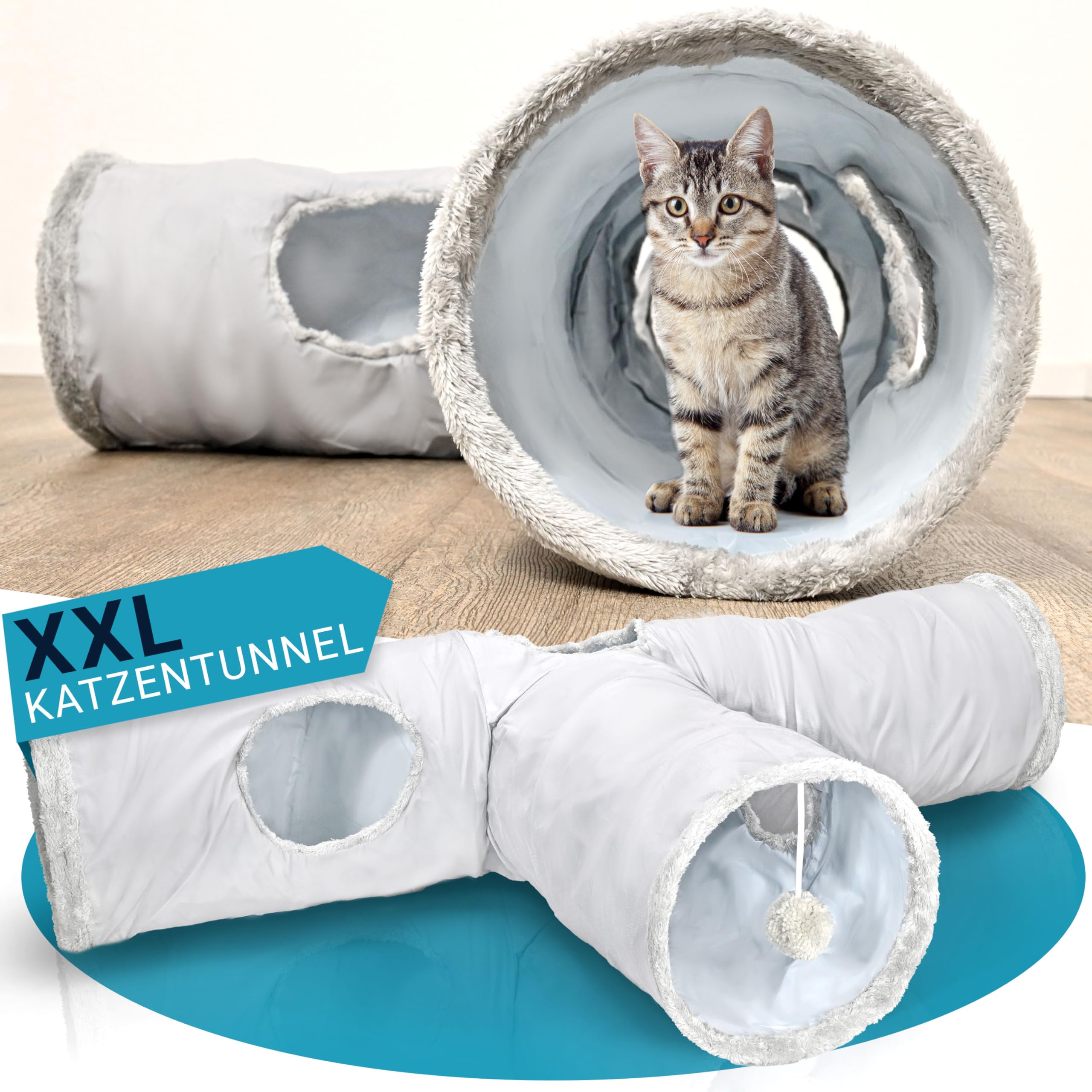Juguete Gato Túnel Plegable Para Gatos Y Mascotas Pequeñas Con