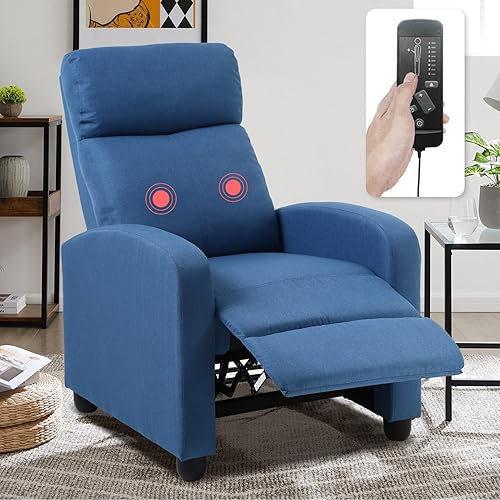 Silla reclinable para sala de estar, silla de masaje de tela, sillas para adultos, silla ajustable y cómoda, sofá individual, silla de lectura para