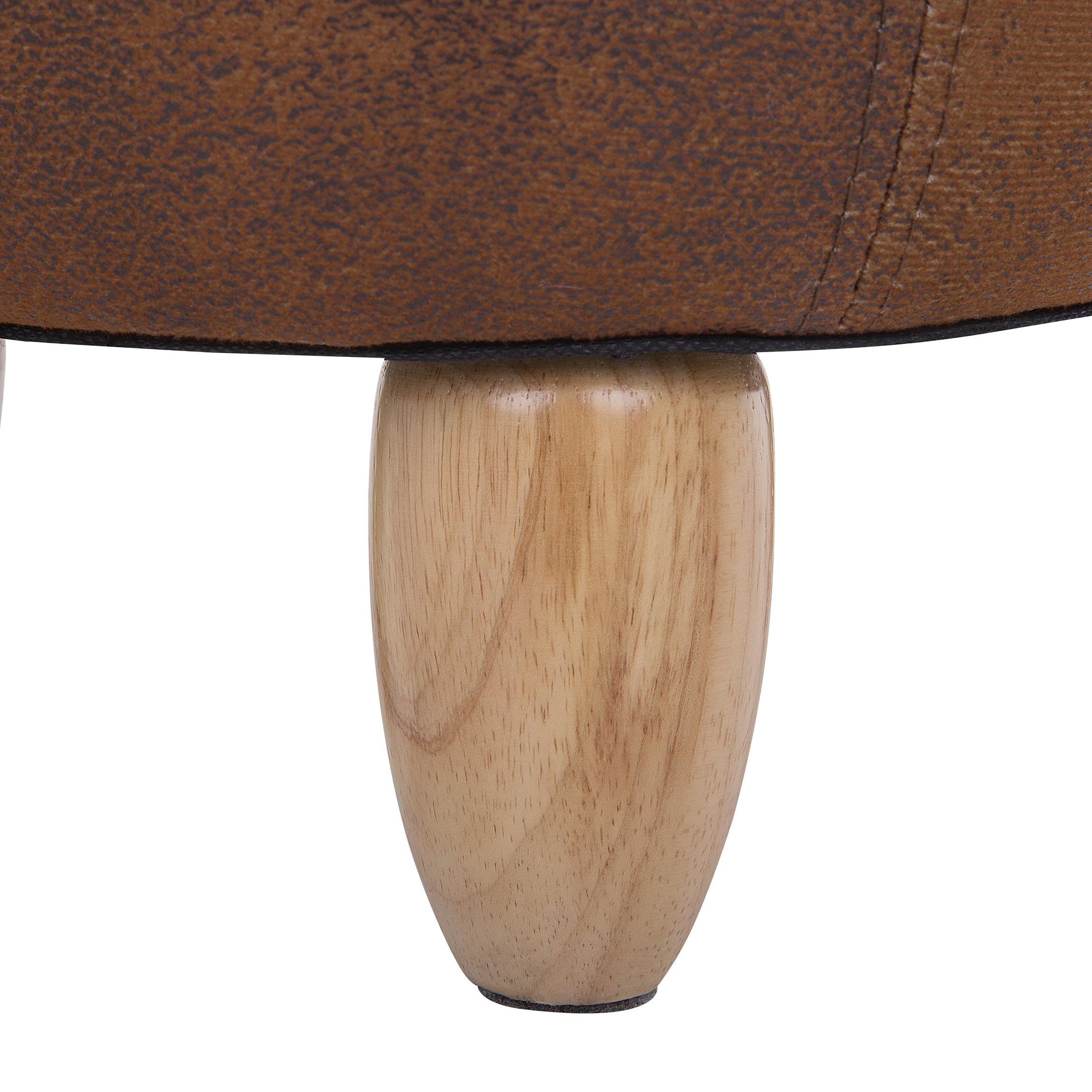 Beliani Tierhocker Kuh Kinderhocker Fußhocker Deko Hocker für Kinderzimmer mit Deckel Braun Cow
