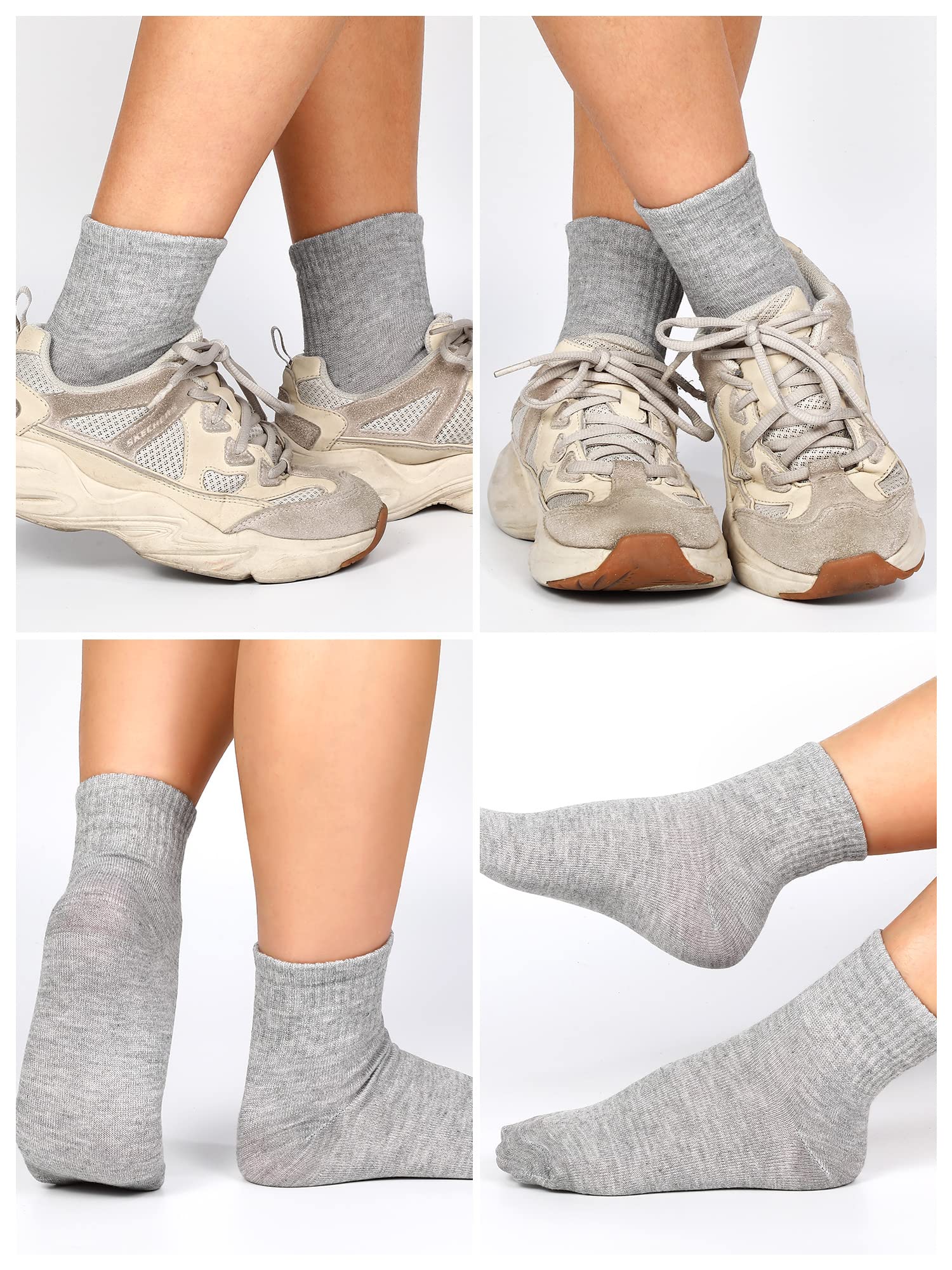 Tarpop Lot de 100 paires de chaussettes de sport décontractées anti-humidité pour homme et femme